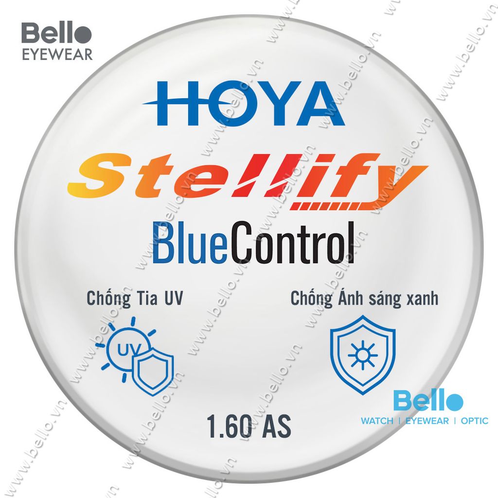  Tròng Kính Chống Ánh Sáng Xanh Hoya Stellify BlueControl 