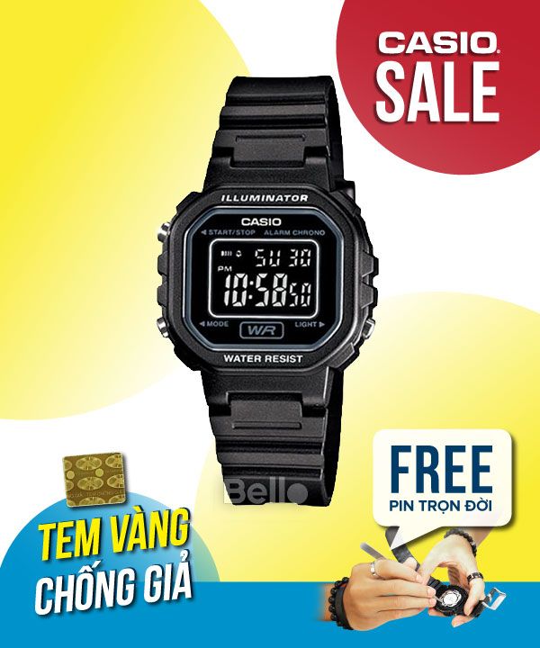 Đồng hồ Casio Nữ LA-20WH-1B chính hãng, giá rẻ, Thay Pin Trọn Đời