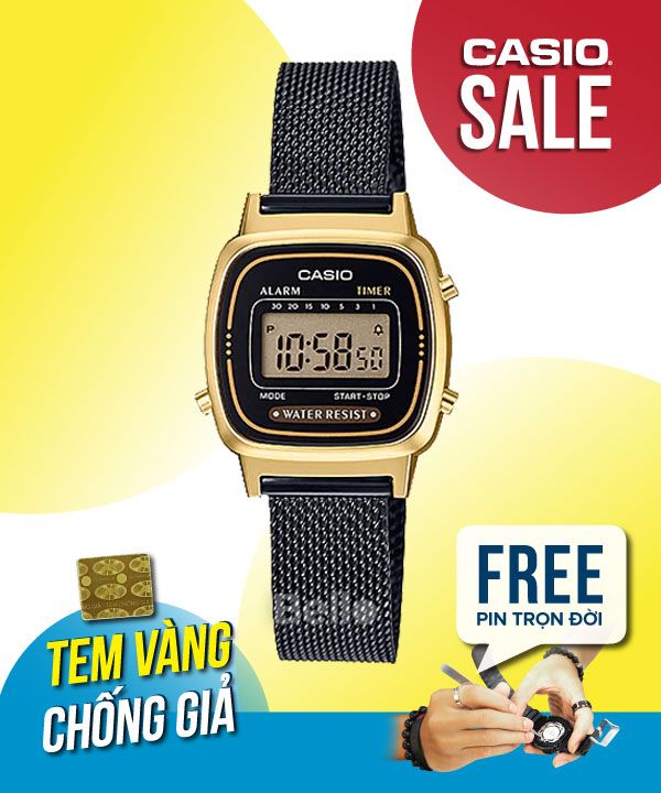 Đồng hồ Casio Nữ Vintage LA670WEMB-1 chính hãng, giá rẻ, Thay Pin Trọn Đời