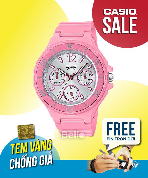 Đồng hồ Casio Nữ LRW-250H-4A3 chính hãng, giá rẻ, Thay Pin Trọn Đời