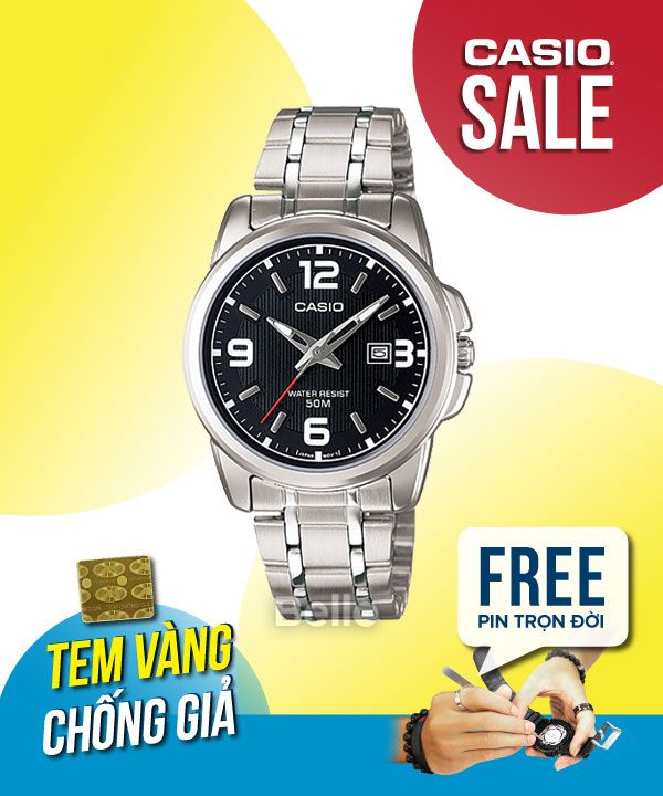 Đồng hồ Casio Nữ LTP-1314D-1A chính hãng, giá rẻ, Thay Pin Trọn Đời