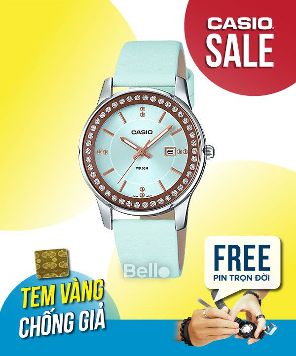 Đồng hồ Casio Nữ LTP-1358L-2A chính hãng, giá rẻ, Thay Pin Trọn Đời