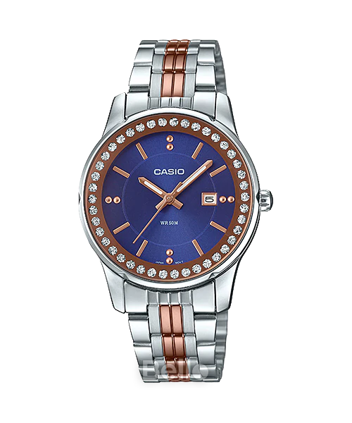 Đồng hồ Casio Nữ LTP-1358RG-2A chính hãng, giá rẻ, Thay Pin Trọn Đời