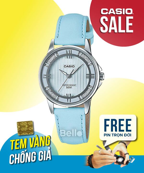 Đồng hồ Casio Nữ LTP-1391L-2A chính hãng, giá rẻ, Thay Pin Trọn Đời