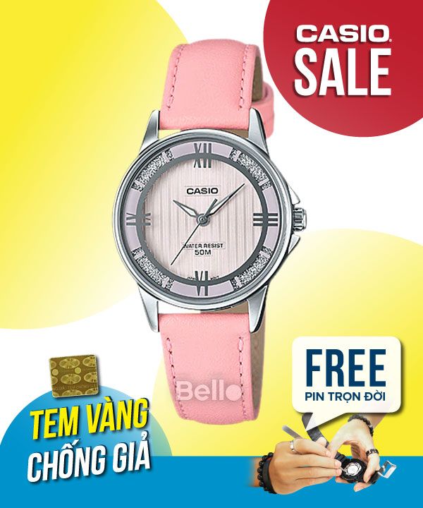 Đồng hồ Casio Nữ LTP-1391L-4A2 chính hãng, giá rẻ, Thay Pin Trọn Đời