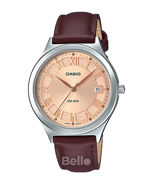 Đồng hồ Casio Nữ LTP-E141L-5A chính hãng, giá rẻ, Thay Pin Trọn Đời