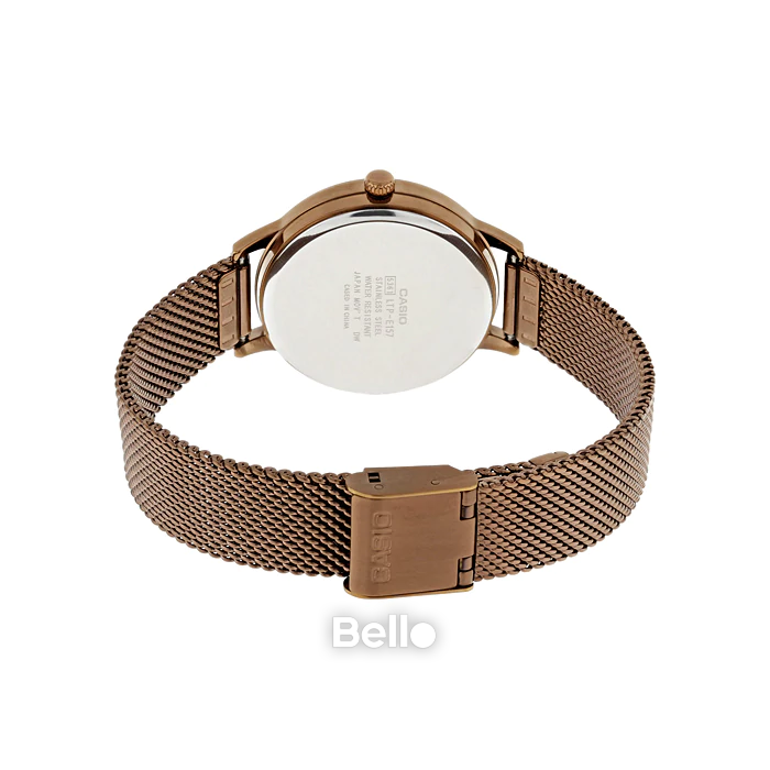 Đồng hồ Casio Nữ LTP-E157MR-9A chính hãng, giá rẻ, Thay Pin Trọn Đời