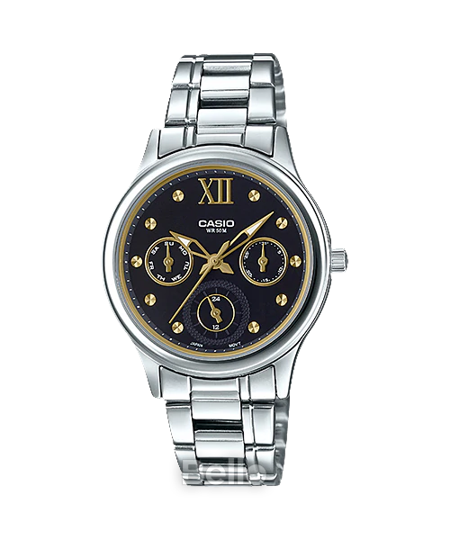 Đồng hồ Casio Nữ LTP-E306D-1A chính hãng, giá rẻ, Thay Pin Trọn Đời