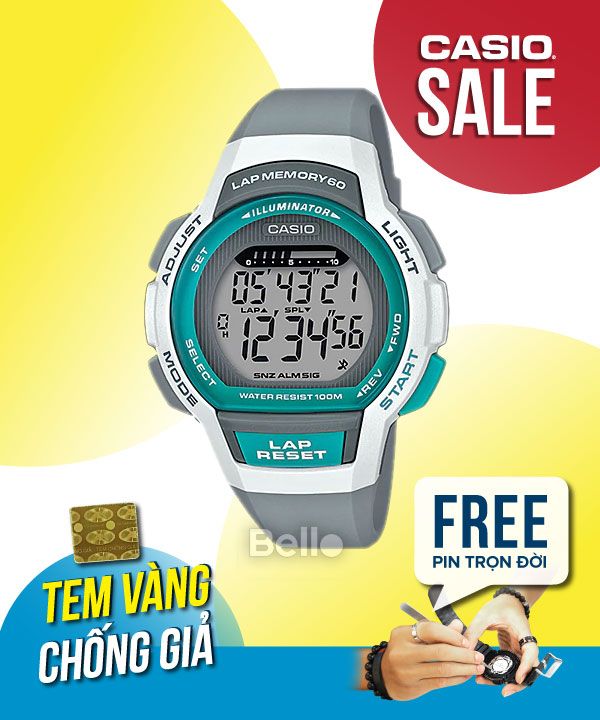 Đồng hồ Casio Nữ LWS-1000H-8A chính hãng, giá rẻ, Thay Pin Trọn Đời