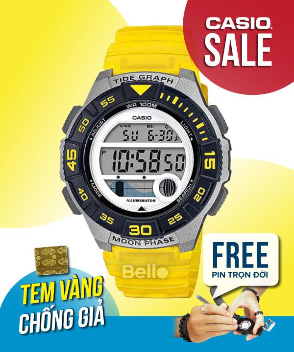 Đồng hồ Casio Nữ LWS-1100H-9A chính hãng, giá rẻ, Thay Pin Trọn Đời