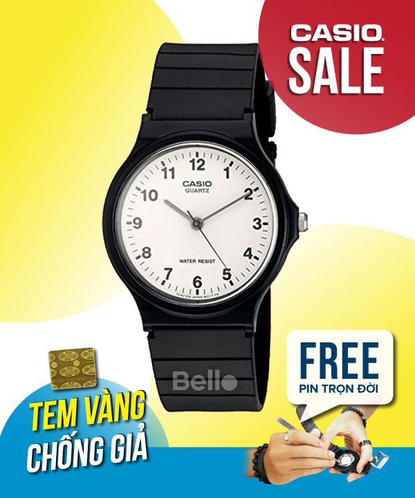 Đồng hồ Casio Nam MQ-24-7B chính hãng, giá rẻ, Thay Pin Trọn Đời