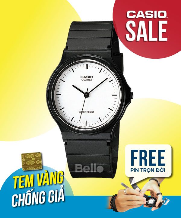 Đồng hồ Casio Nam MQ-24-7E chính hãng, giá rẻ, Thay Pin Trọn Đời