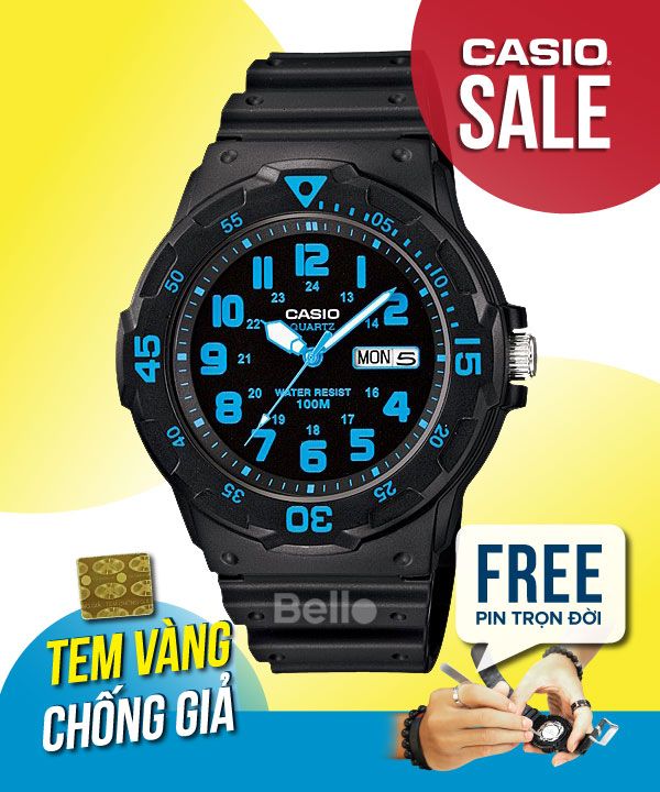 Đồng hồ Casio Nam MRW-200H-2B chính hãng, giá rẻ, Thay Pin Trọn Đời