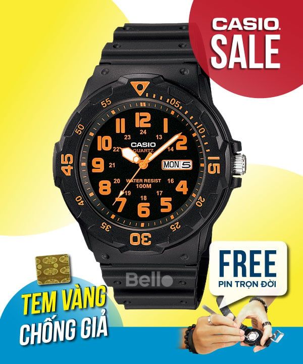 Đồng hồ Casio Nam MRW-200H-4B chính hãng, giá rẻ, Thay Pin Trọn Đời