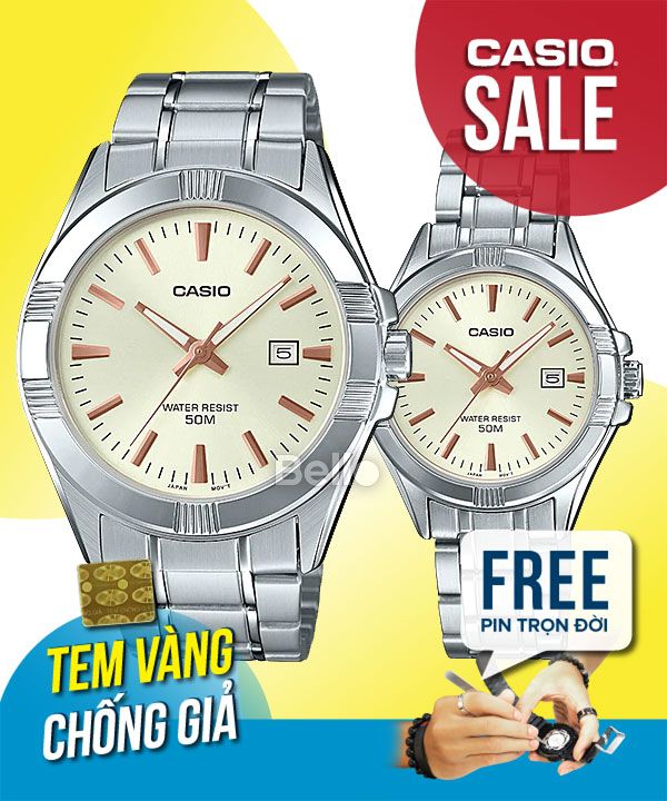 Đồng hồ Casio đôi MTP-1308D-9A & LTP-1308D-9A chính hãng, giá rẻ