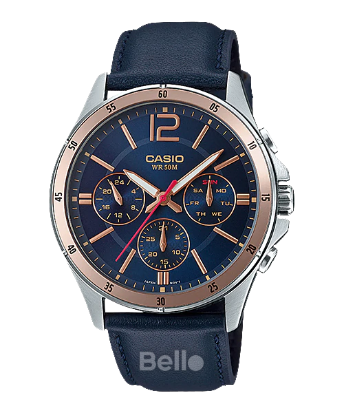 Đồng hồ Casio Nam MTP-1374L-2A chính hãng, giá rẻ, Thay Pin Trọn Đời