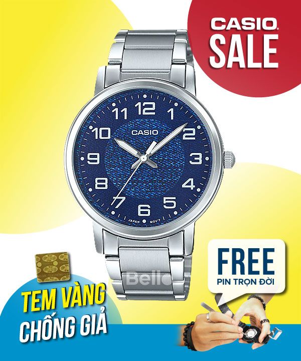 Đồng hồ Casio Nam MTP-E159D-2B chính hãng, giá rẻ, Thay Pin Trọn Đời