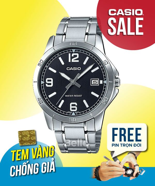 Đồng hồ Casio Nam MTP-V004D-1B2 chính hãng, giá rẻ, Thay Pin Trọn Đời