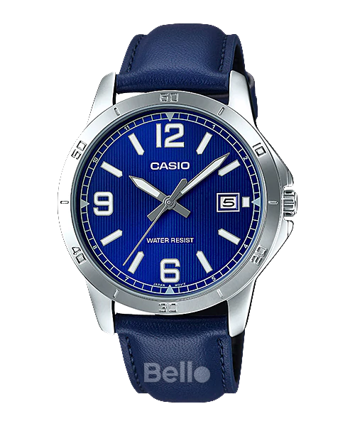 Đồng hồ Casio Nam MTP-V004L-2B chính hãng, giá rẻ, Thay Pin Trọn Đời