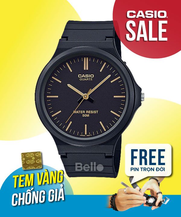 MW-240-1E2 - Đồng hồ Casio Nam chính hãng, giá rẻ, Thay Pin Trọn Đời
