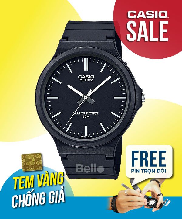 MW-240-1E - Đồng hồ Casio Nam chính hãng, giá rẻ, Thay Pin Trọn Đời