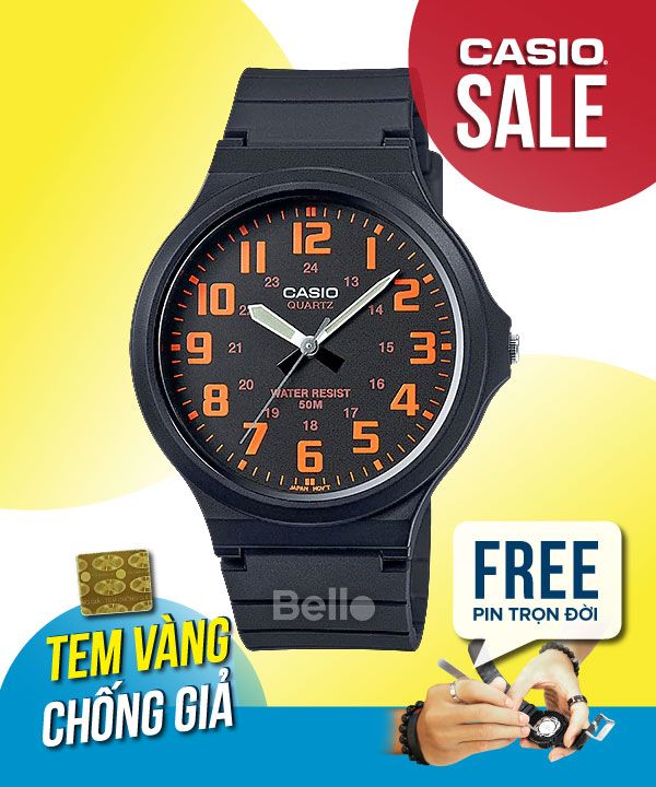 MW-240-4B - Đồng hồ Casio Nam chính hãng, giá rẻ, Thay Pin Trọn Đời