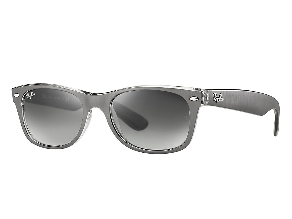 RB2132 614371 52-18 Kính râm Ray-Ban chính hãng RAY-BAN NEWWAYFARER gọng bạc, mắt khói gradient