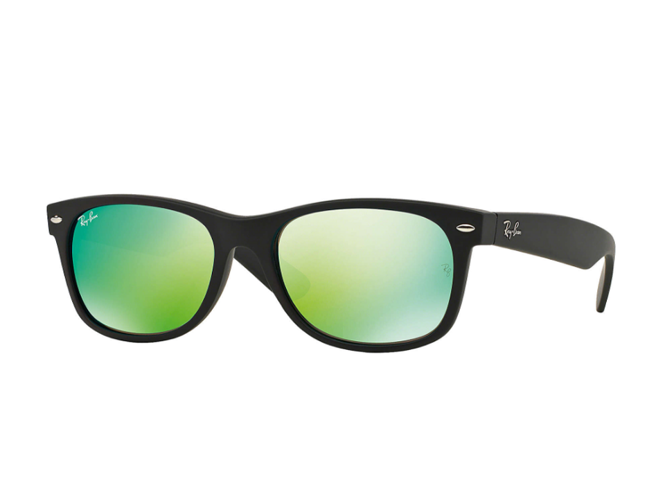 RB2132 622/19 52-18 Kính râm Ray-Ban chính hãng RAY-BAN NEWWAYFARER gọng đen, mắt tráng gương xanh