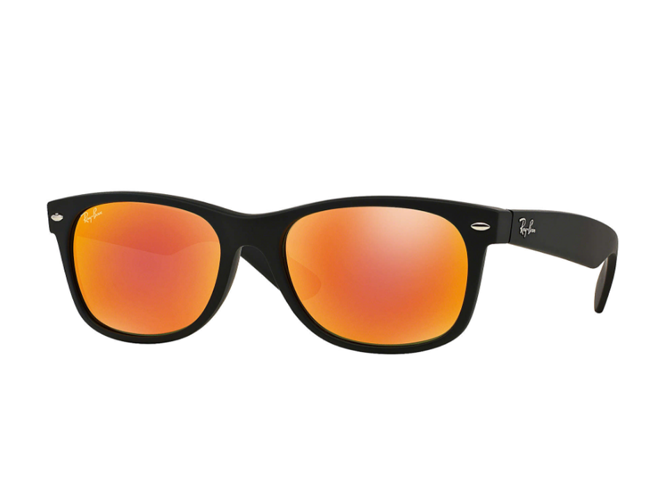RB2132 622/69 52-18 Kính râm Ray-Ban chính hãng RAY-BAN NEWWAYFARER gọng đen, mắt tráng gương cam