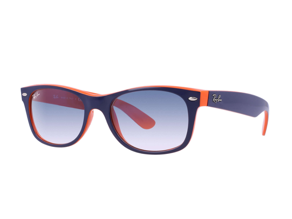 RB2132 789/3F 52-18 Kính râm Ray-Ban chính hãng RAY-BAN NEWWAYFARER gọng xanh cam, mắt khói gradient