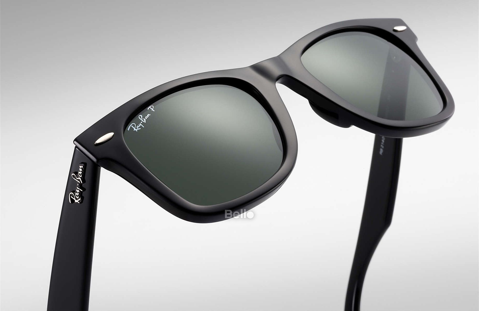 RB2140 901/58 Kính râm Ray-Ban chính hãng Ray-Ban Wayfarer Classic Polarized Gọng đen, mắt xanh đen polarized