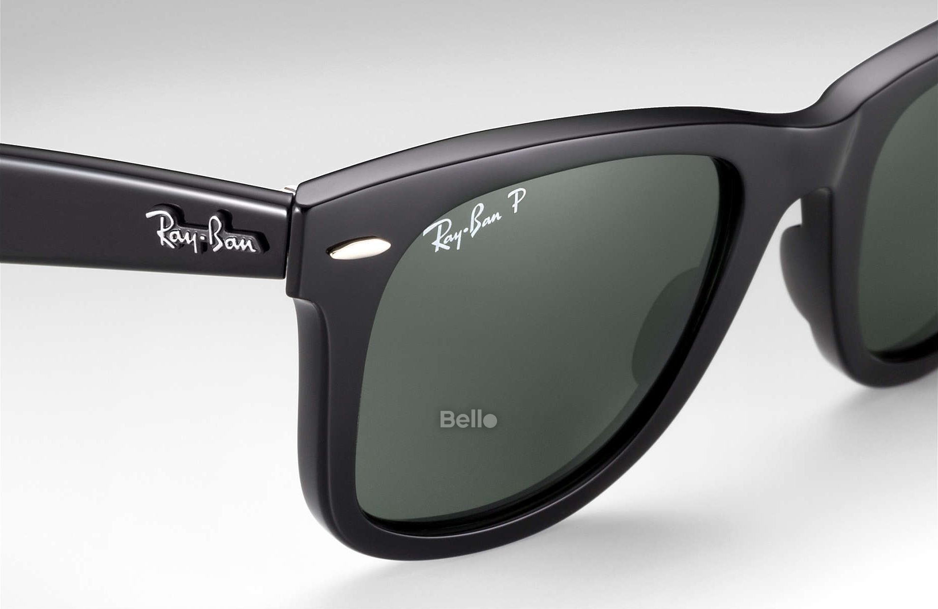 RB2140 901/58 Kính râm Ray-Ban chính hãng Ray-Ban Wayfarer Classic Polarized Gọng đen, mắt xanh đen polarized