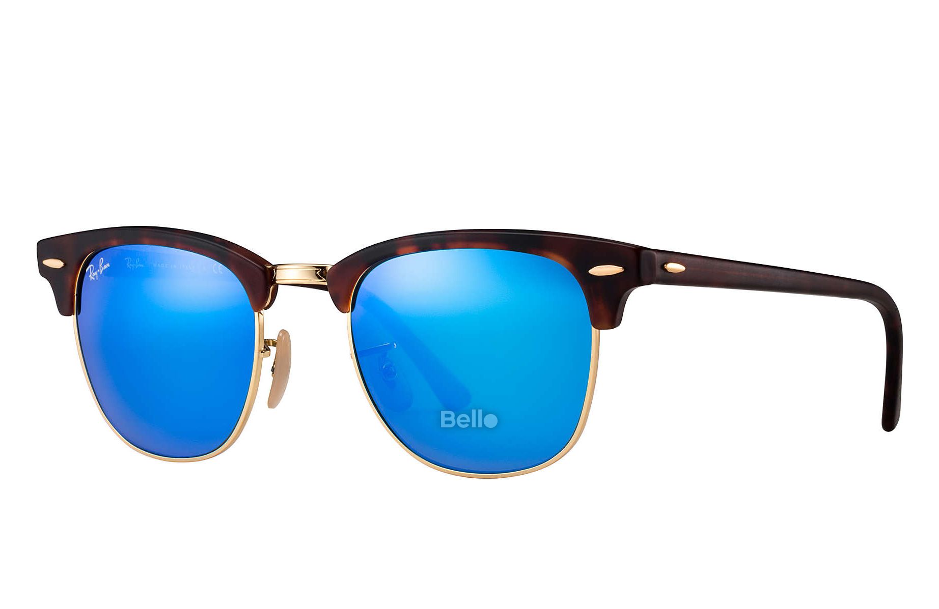 RB3016 1145/17 Size 55 Kính râm Ray-Ban chính hãng Ray-Ban Clubmaster Flash Lenses