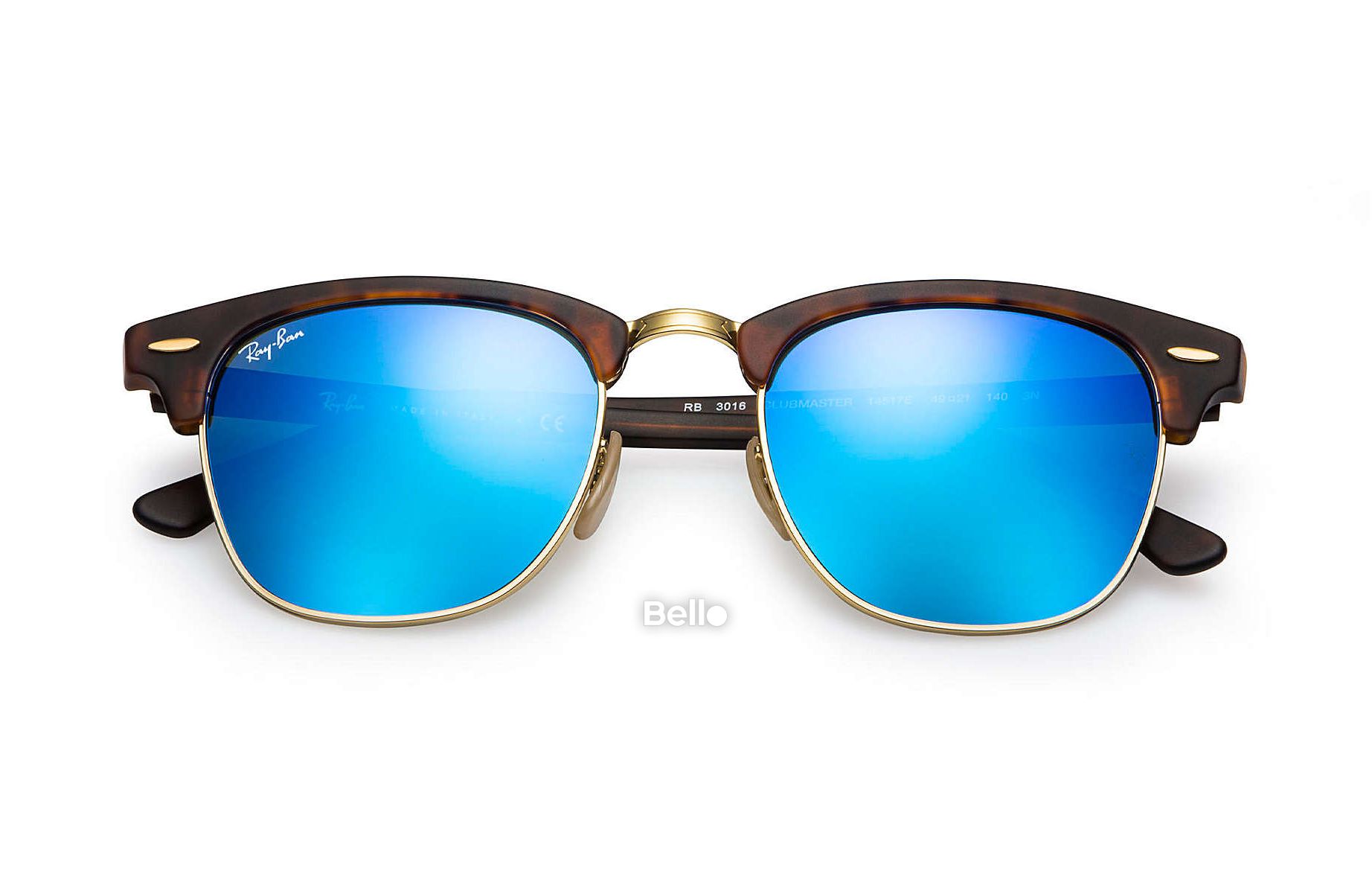 RB3016 1145/17 Size 55 Kính râm Ray-Ban chính hãng Ray-Ban Clubmaster Flash Lenses