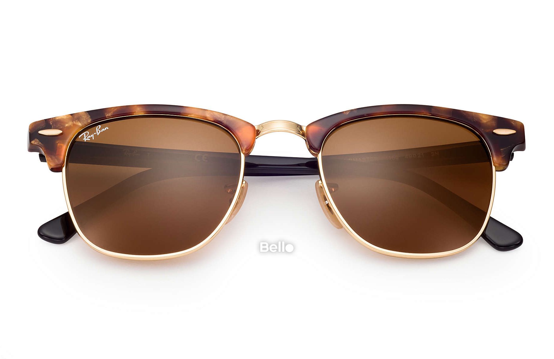 RB3016 1160 Kính râm Ray-Ban chính hãng Ray-Ban Clubmaster Fleck Gọng đen, đồi mồi mắt nâu B-15