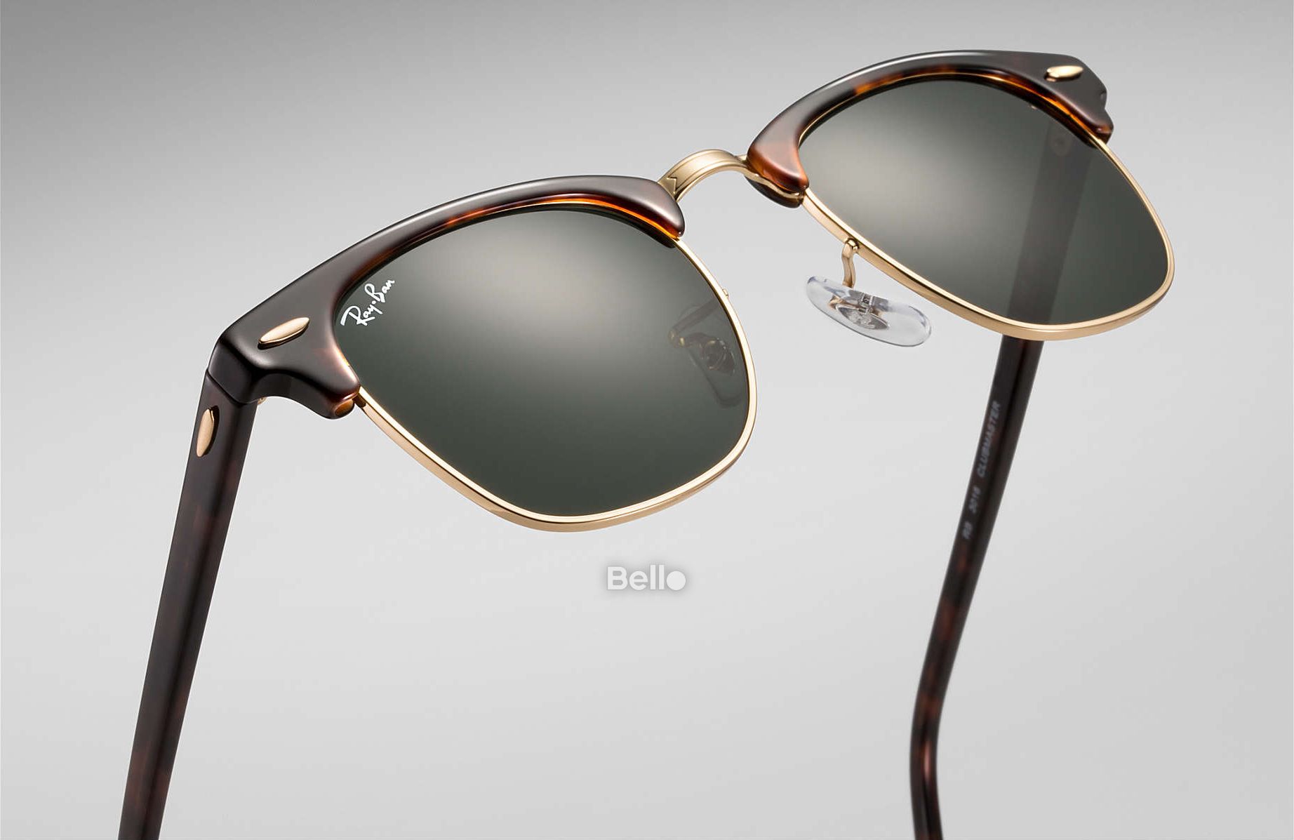 RB3016 W0366 Kính râm Ray-Ban chính hãng Ray-Ban Clubmaster Classic Gọng đồi mồi, mắt xanh đen G-15