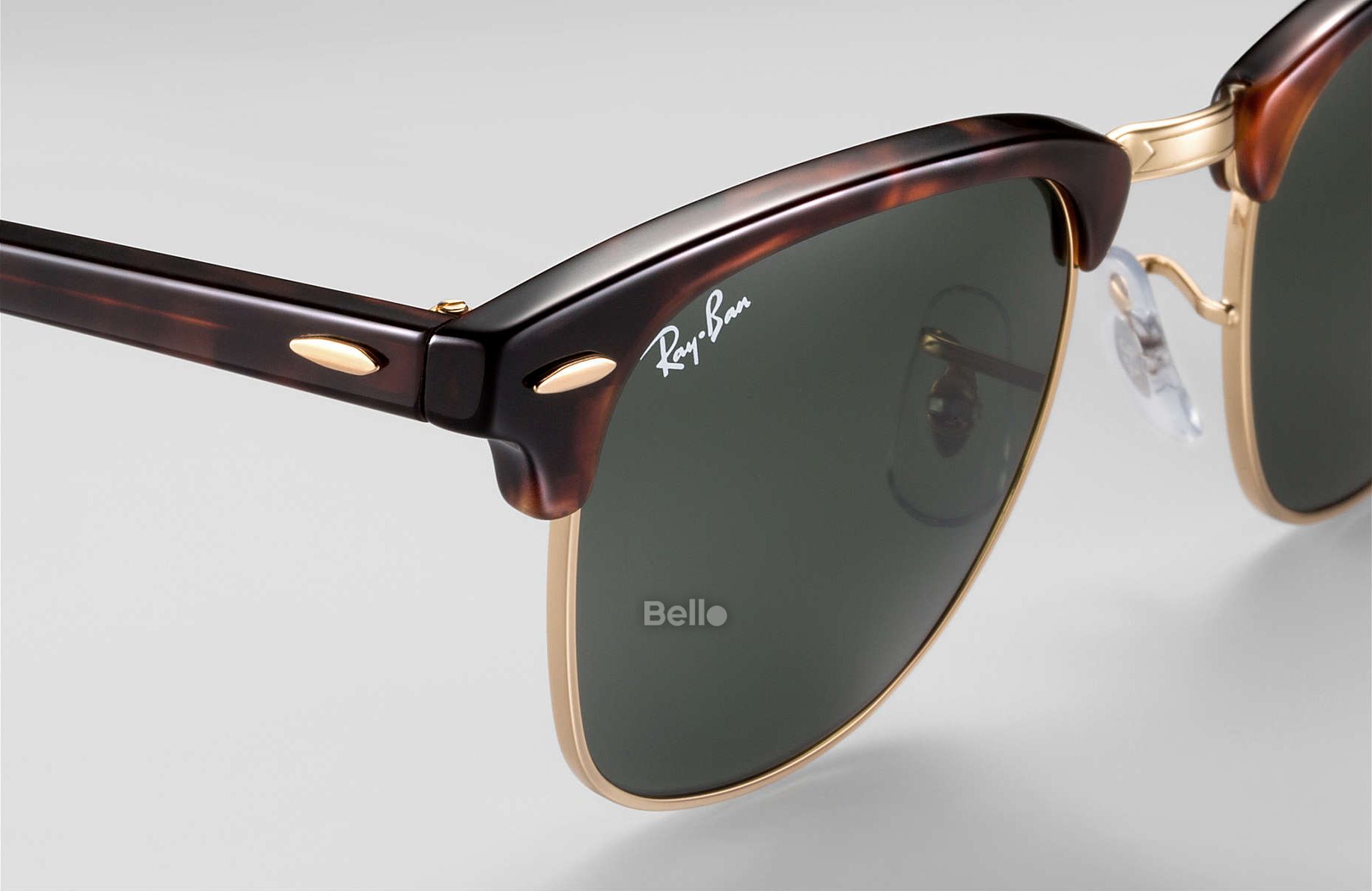 RB3016 W0366 Kính râm Ray-Ban chính hãng Ray-Ban Clubmaster Classic Gọng đồi mồi, mắt xanh đen G-15