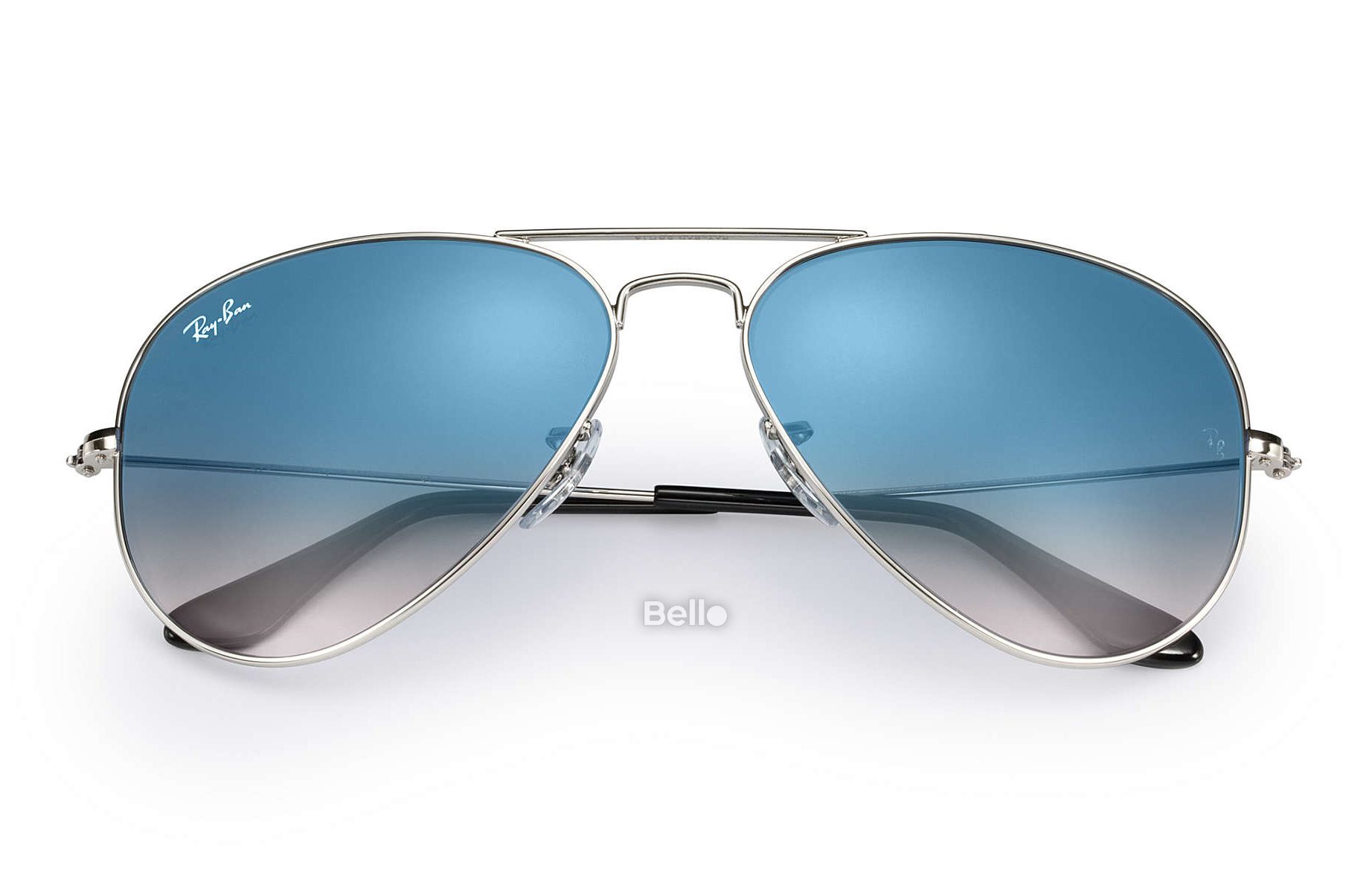 RB3025 003/3F Kính râm Ray-Ban chính hãng Ray-Ban Aviator Gradient Gọng bạc, mắt xanh ngọc gradient