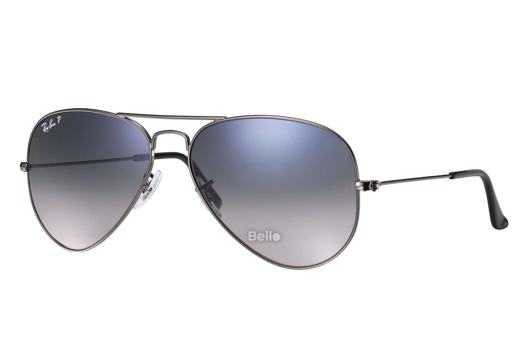 RB3025 004/78 Kính râm Ray-Ban chính hãng Ray-Ban Aviator Gradient Polarized Gọng bạc, mắt khói gradient