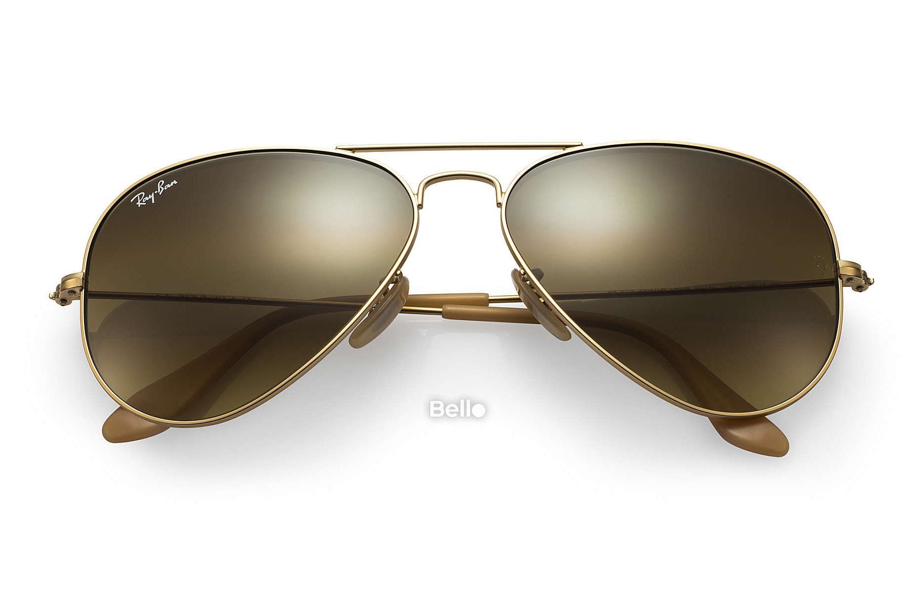 RB3025 112/85 Kính râm Ray-Ban chính hãng Ray-Ban Aviator Gradient Gọng vàng, mắt nâu gradient