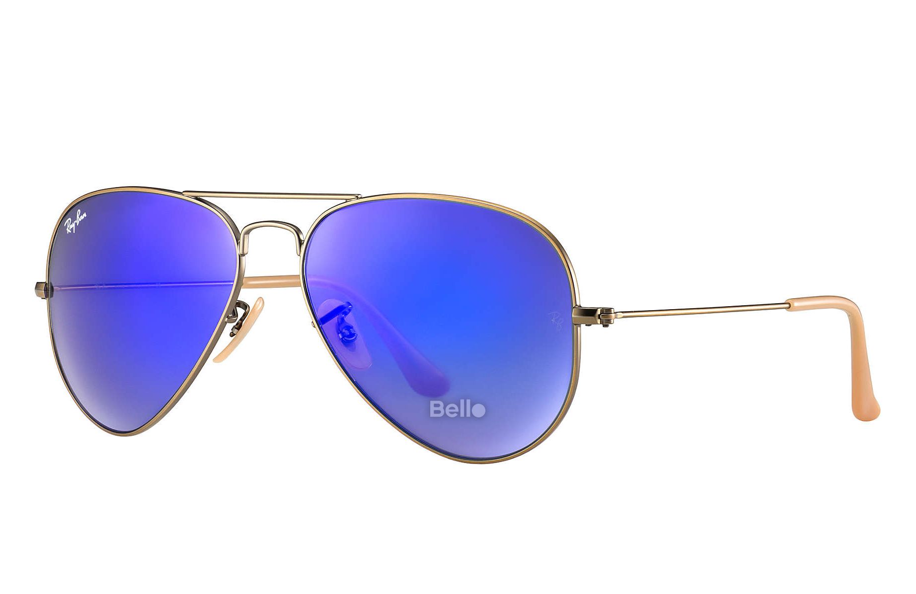 RB3025 167/68 Kính râm Ray-Ban chính hãng Ray-Ban Aviator Flash Lenses