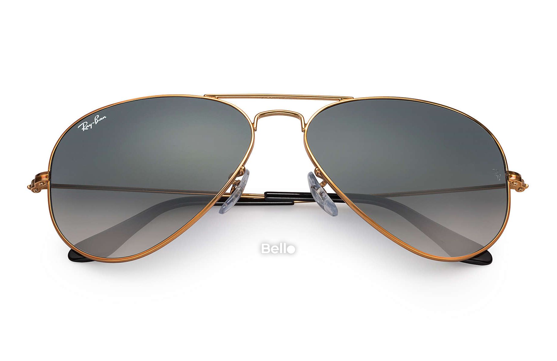 RB3025 197/71 Kính râm Ray-Ban chính hãng Ray-Ban Aviator Gradient Gọng vàng, mắt xám gradient