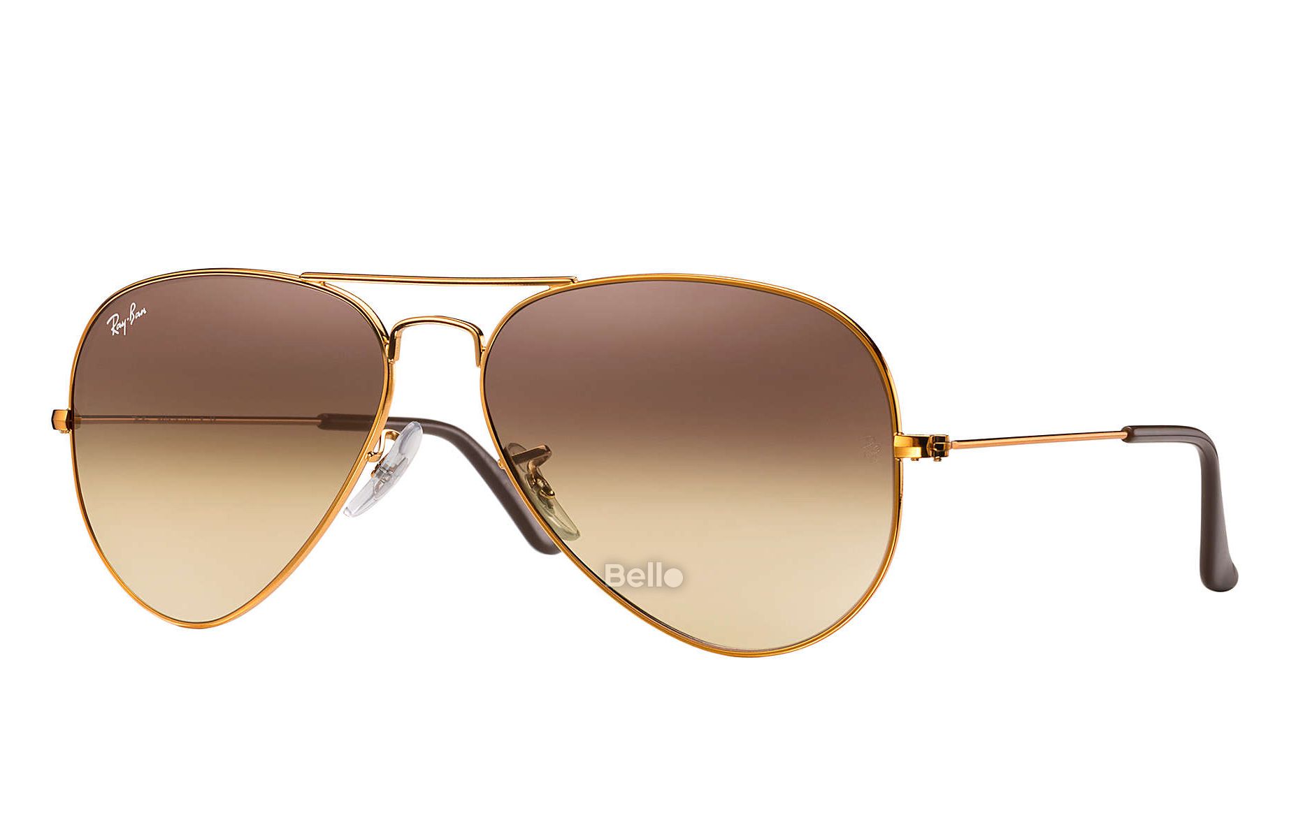 RB3025 9001/A5 Kính râm Ray-Ban chính hãng Ray-Ban Aviator Gradient Gọng vàng, mắt nâu trà gradient