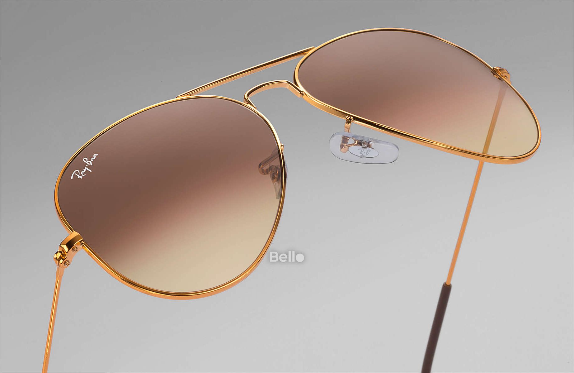 RB3025 9001/A5 Kính râm Ray-Ban chính hãng Ray-Ban Aviator Gradient Gọng vàng, mắt nâu trà gradient