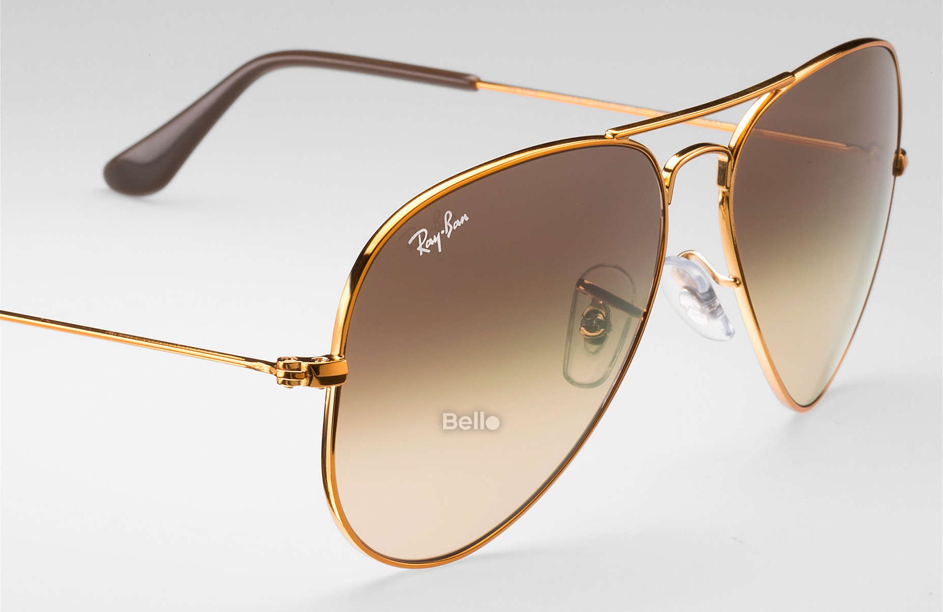 RB3025 9001/A5 Kính râm Ray-Ban chính hãng Ray-Ban Aviator Gradient Gọng vàng, mắt nâu trà gradient