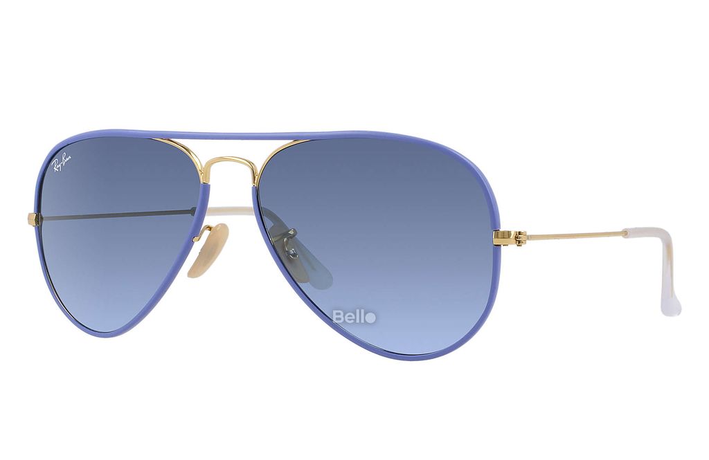 RB3025JM 001/4M Kính râm Ray-Ban chính hãng Ray-Ban Aviator Full Color Gọng vàng, mắt xanh dương khói