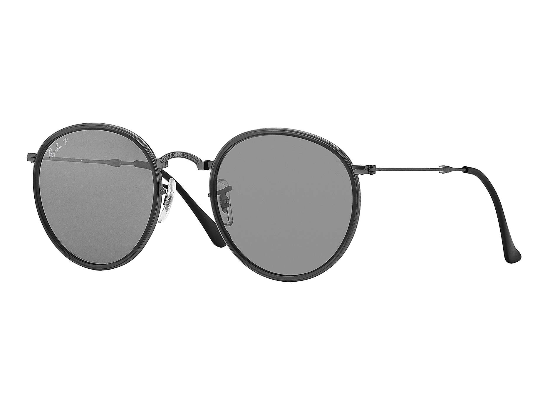 RB3517 029/N8 51-22 Kính râm Ray-Ban chính hãng Ray-Ban gọng ghi, mắt khói polarized