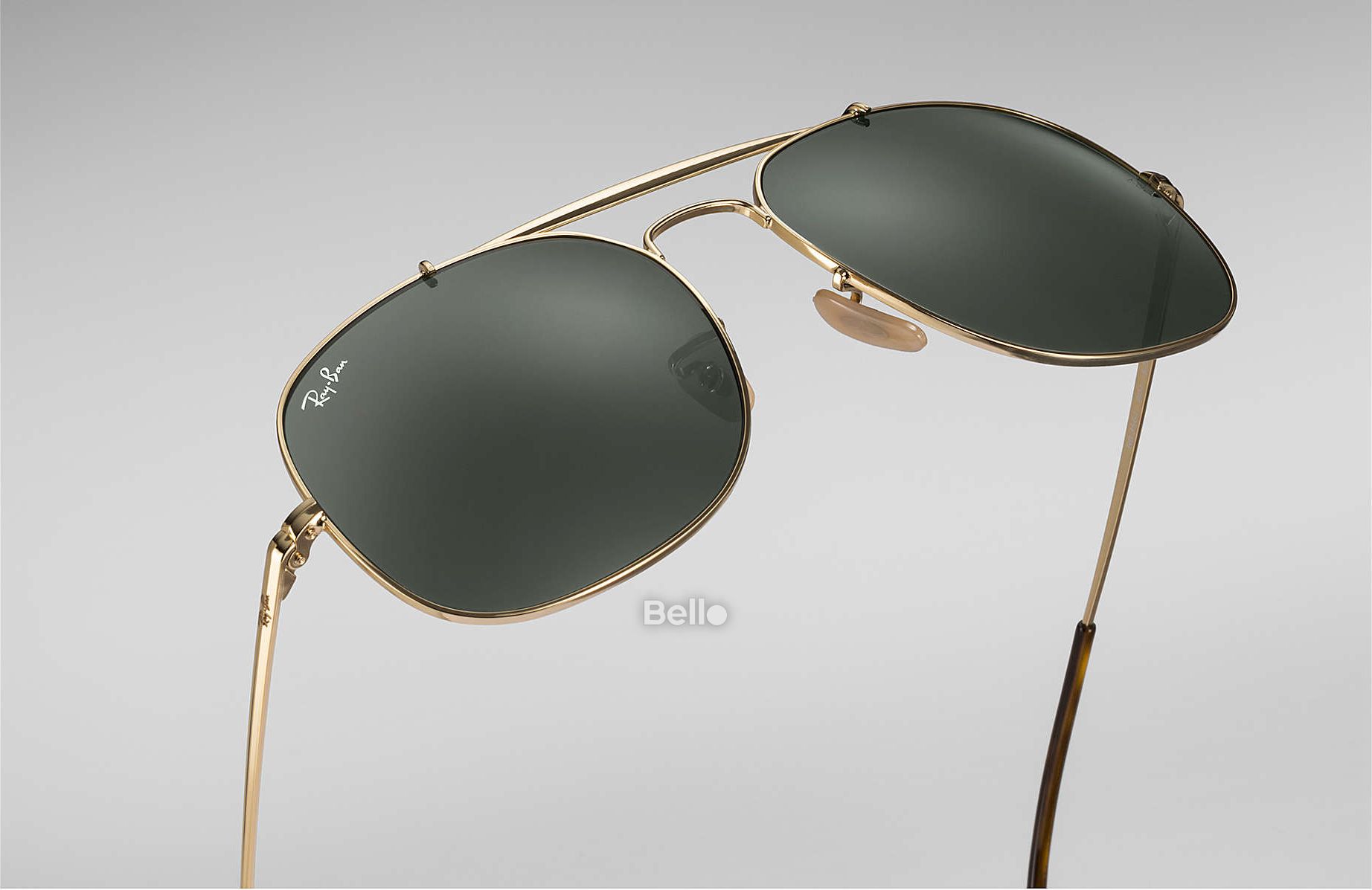 RB3561 001 Kính râm Ray-Ban chính hãng Ray-Ban General Gọng màu vàng gold, mắt xanh đen G-15