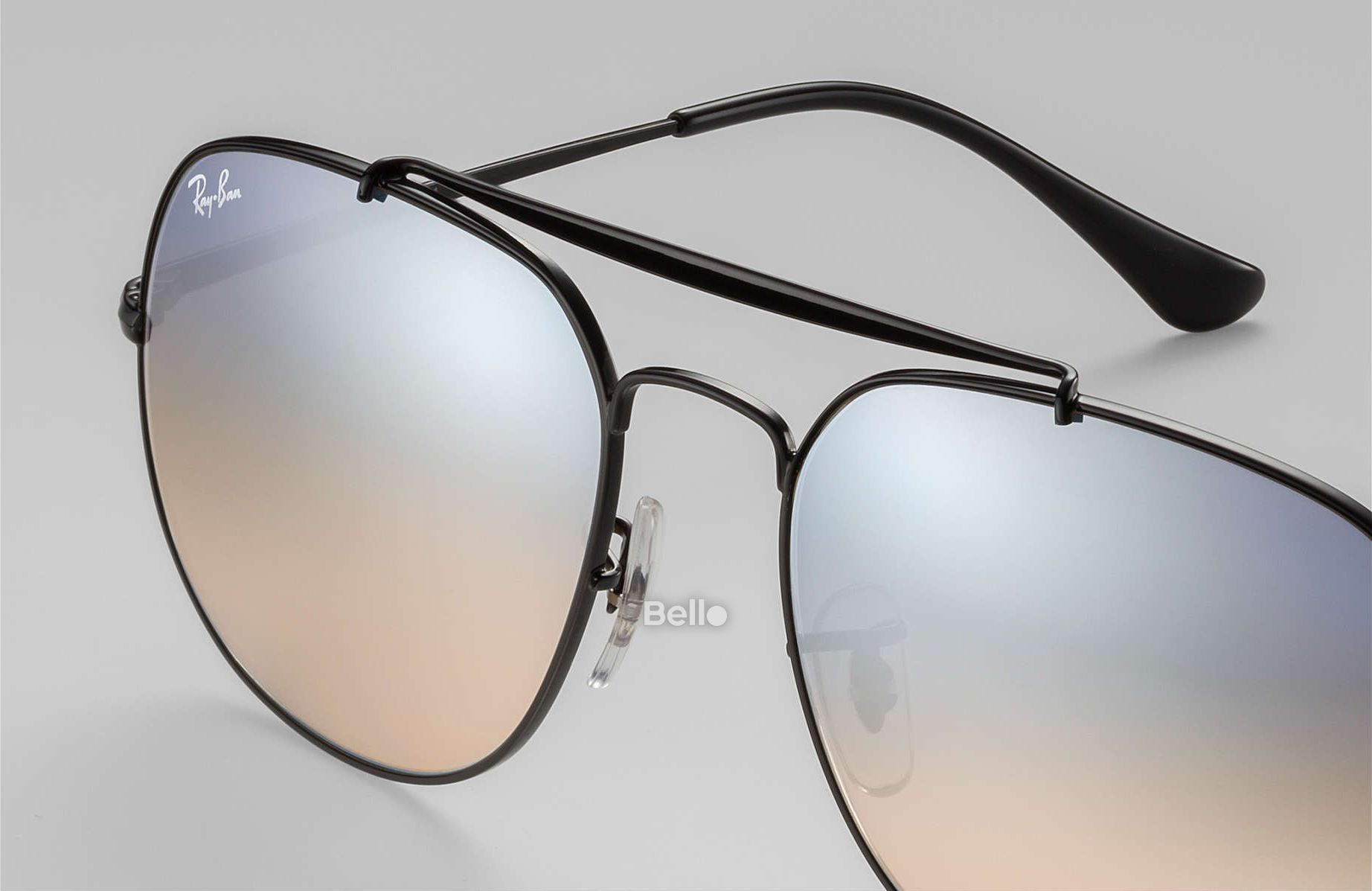 RB3561 002/9U Kính râm Ray-Ban chính hãng Ray-Ban General Gọng đen, mắt tráng gương bạc gradient