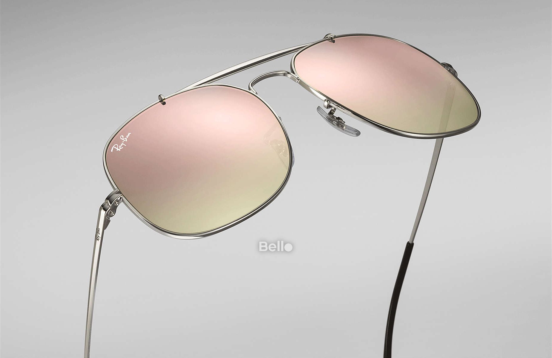 RB3561 003/7O Kính râm Ray-Ban chính hãng Ray-Ban General Gọng màu bạc, mắt tráng gương màu đồng gradient